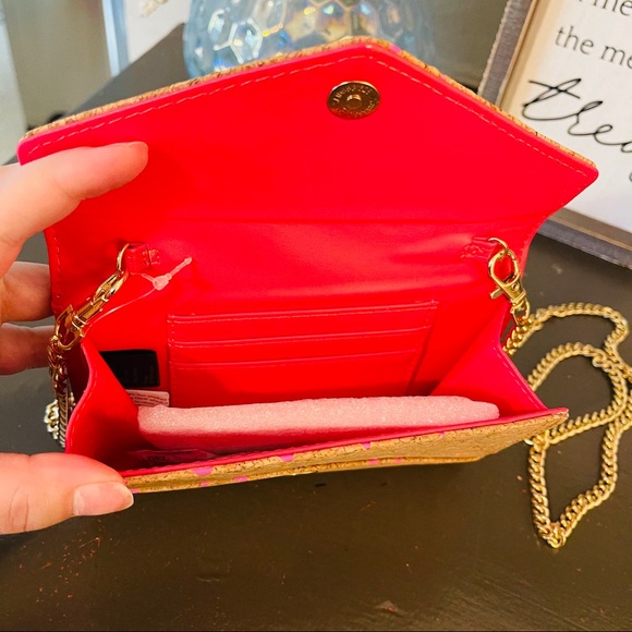 NWT Cork and Pink Crossbody Clutch - Picture 5 of 9